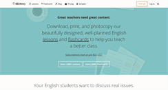 Desktop Screenshot of esllibrary.com