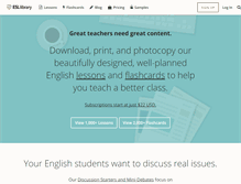 Tablet Screenshot of esllibrary.com